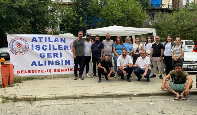 Şavşat’ta İşçiler Çadır Nöbetinde