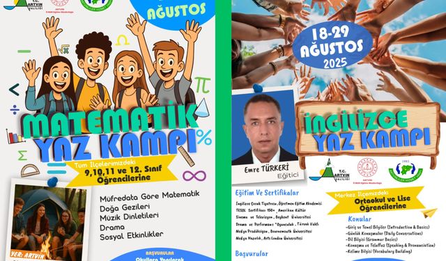 Artvin’de Yaz Kampları Başlıyor