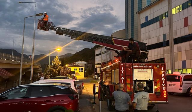 Hopa’da Sokak Lambaları Onarıldı