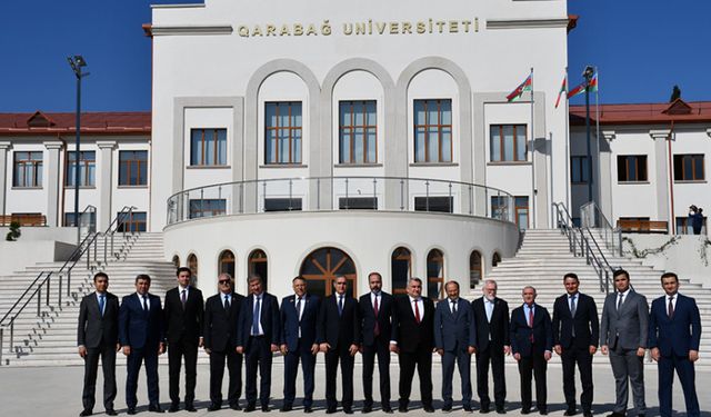 Prof. Dr. Aydın ve Rektörler Heyetinin Azerbaycan Temasları