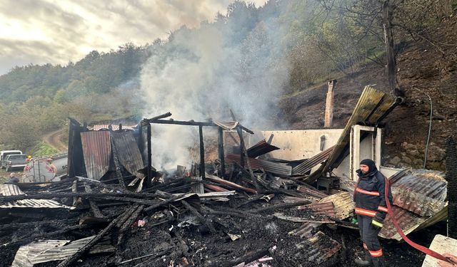 Borçka’da Korkutan Ev Yangını