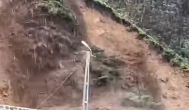 Rize'de yağmur heyelana yol açtı