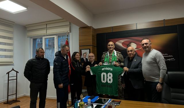 Artvinspor’dan Emniyet Müdürü Güneş’e Ziyaret