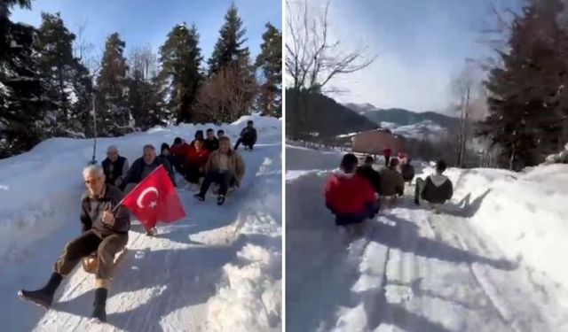 Artvin'de 7'den 70'e Kızak Keyfi