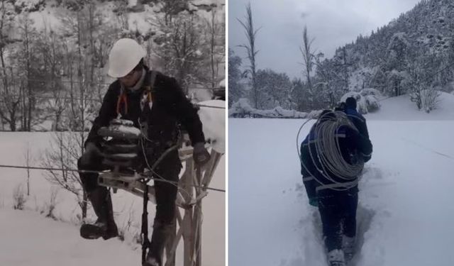 Elektrik Dağıtım Şirketi Çalışanları Kesintisiz Enerji İçin Sahada