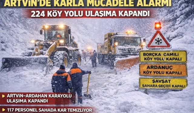 224 KÖY YOLU KAPALI, EKİPLER SAHADA
