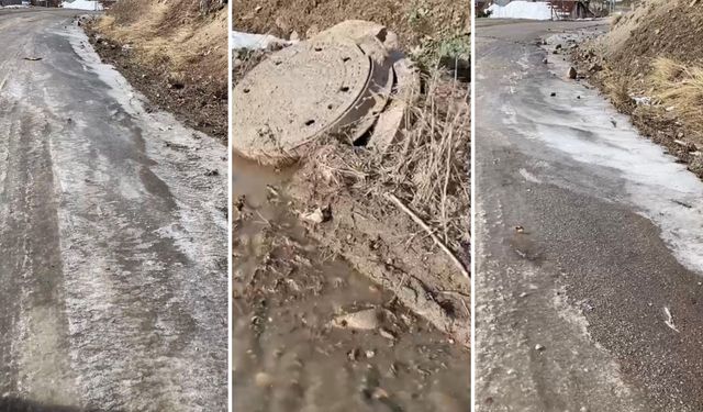 Donan Su Yayalar ve Sürücüler İçin Tehlike Saçıyor