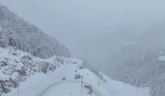 Zigana Dağı'nda kar etkili oldu