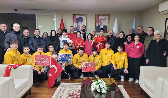 Avrupa Şampiyonu Samsun'da coşkuyla karşılandı