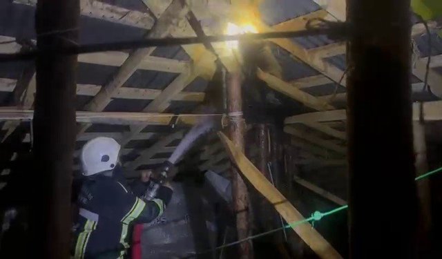 Erzurum'da korkutan yangın