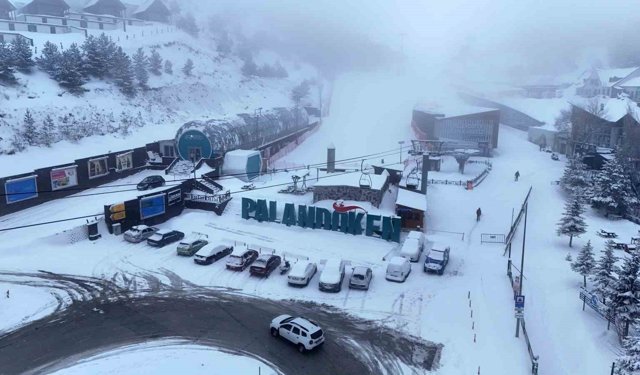 Palandöken'de kar kalınlığı 210 santimetreye ulaştı