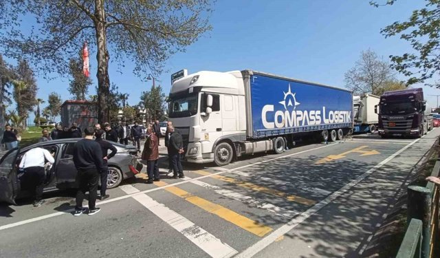 Trabzon'da zincirleme kaza ucuz atlatıldı