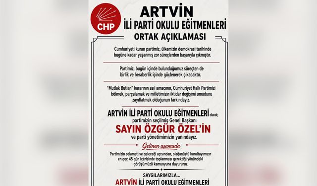 Parti Okulu Eğitmenlerinden Kurultay Çağrısı