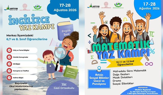 Artvin’de Yaz Kampları Başlıyor