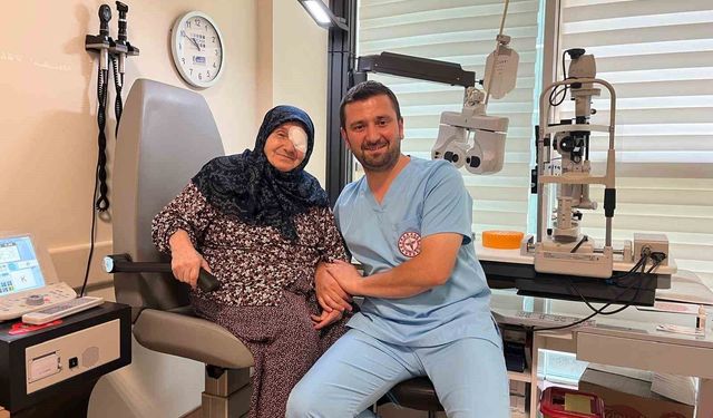 Gözlerine ışığı bu kez doktor torunu verdi