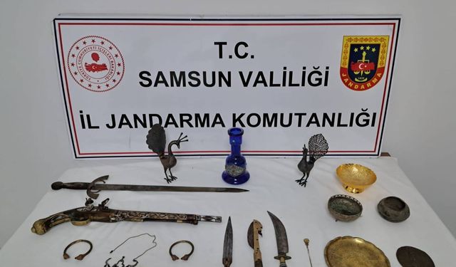 Samsun'da tarihi eser operasyonunda 1 şüpheli yakalandı