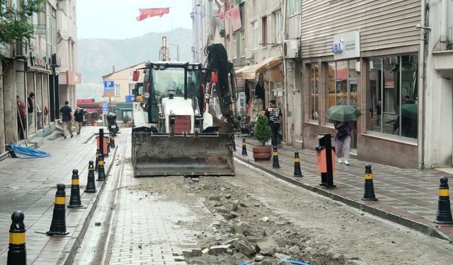 İnönü Caddesi’nde Doğalgaz Çalışmaları Sürüyor