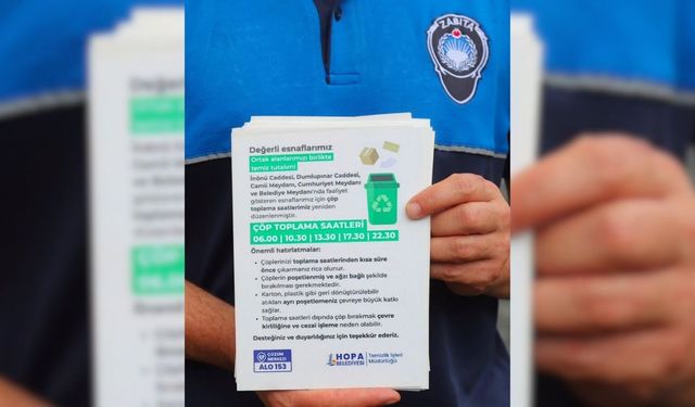 Hopa’da Çöp Toplama Saatleri Yeniden Düzenlendi