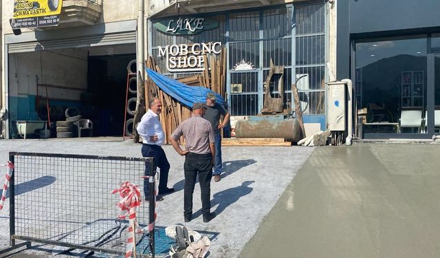 Sanayi Sitesi’nde Baskı Beton Çalışmaları Sürüyor