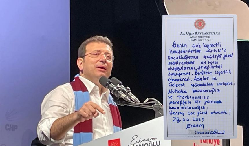 İmamoğlu’ndan Artvin’e Cezaevinden Mesaj