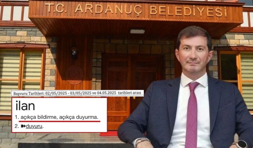 Ardanuç Belediyesi’nde Sessiz Alım