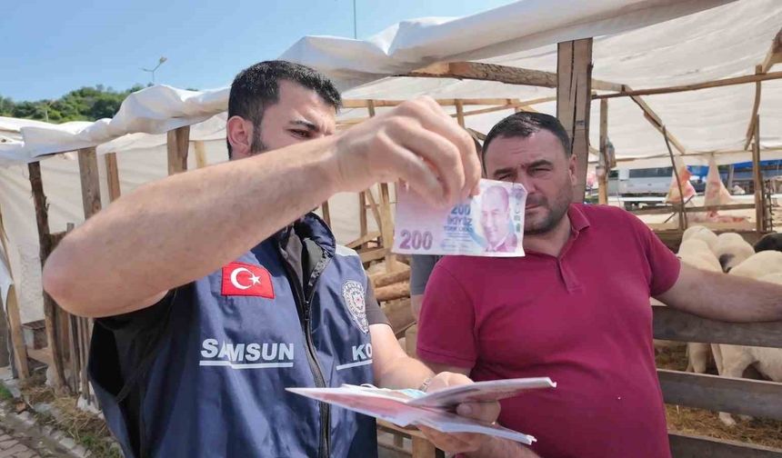 Samsun Polisi Hayvan Pazarlarında Sahte Paraya Karşı Uyardı