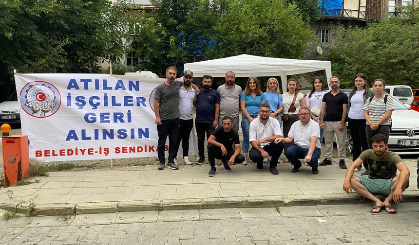 Şavşat’ta İşçiler Çadır Nöbetinde
