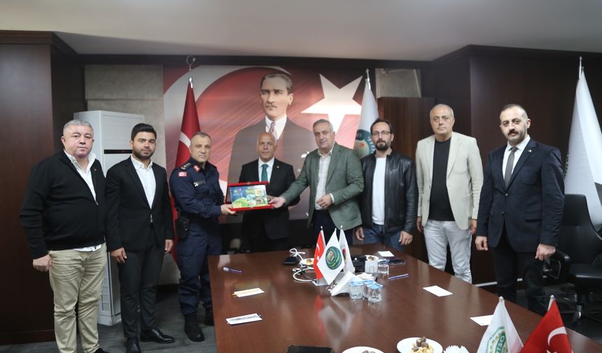 İl Jandarma Komutanı Başkonak’tan Ticaret Borsası’na Ziyaret