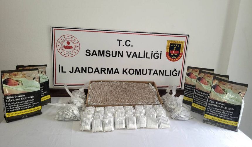 Samsun'da bandrolsüz tütün ürünleri ele geçirildi