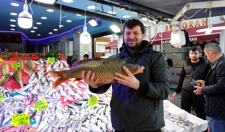 Samsun'da olumsuz hava koşullarının düzelmesiyle balık tezgahları yeniden şenlendi