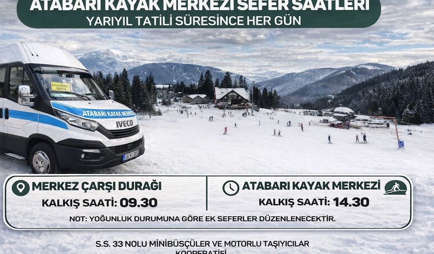 Atabarı Kayak Merkezi’ne Ulaşım Kolaylaştı