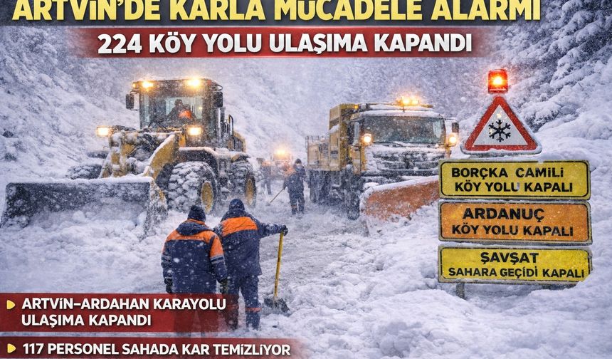 224 KÖY YOLU KAPALI, EKİPLER SAHADA
