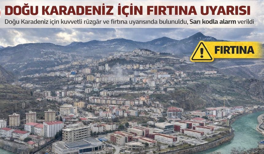 Doğu Karadeniz için fırtına uyarısı