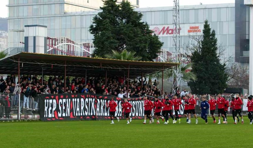 Karadeniz derbisi öncesi Samsunspor'a taraftar desteği