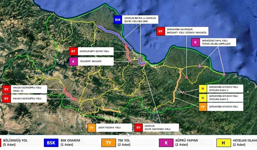 Samsun'a 27 milyar TL'lik yol yatırımı