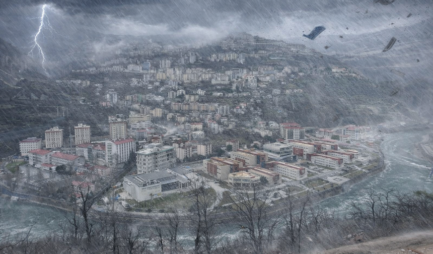 Artvin’de Fırtına Alarmı