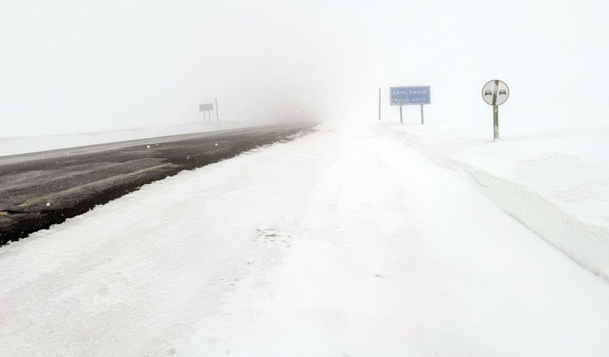Ardahan-Şavşat kara yolu kar nedeniyle tır trafiğine kapatıldı