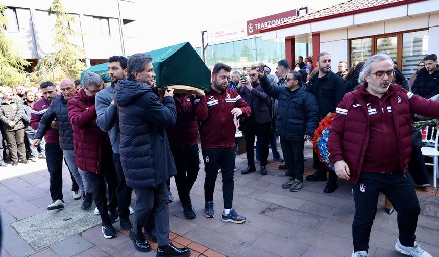 Trabzonspor'un vefat eden yardımcı antrenörü Orhan Kaynak için tören düzenlendi