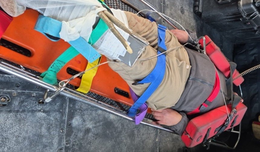 Helikopterle Kurtarıldı