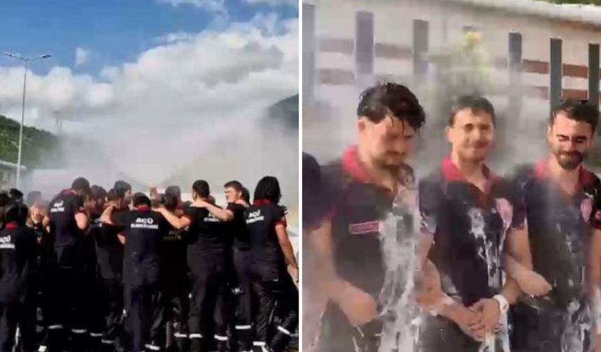 Öğrencilere Tazyikli Suyla Veda