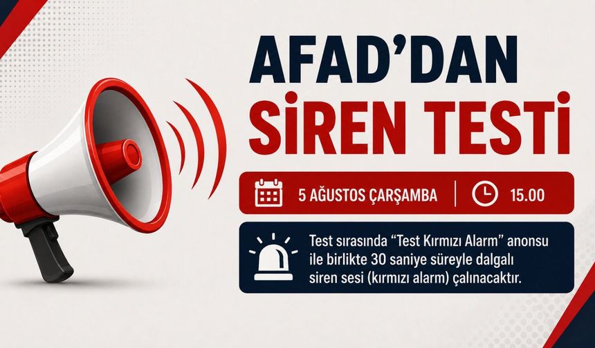 Artvin'de Siren Sistemi Test Edilecek