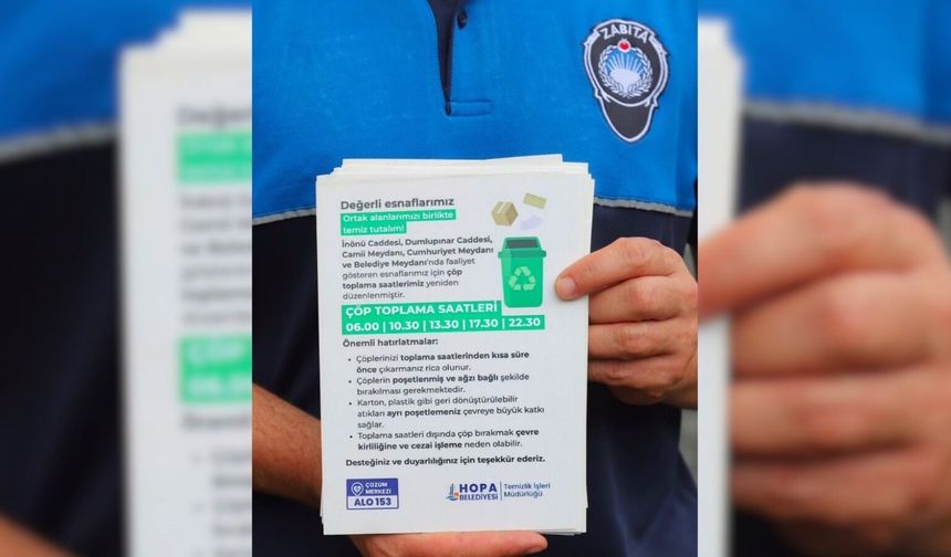 Hopa’da Çöp Toplama Saatleri Yeniden Düzenlendi