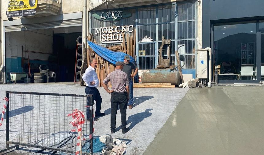 Sanayi Sitesi’nde Baskı Beton Çalışmaları Sürüyor