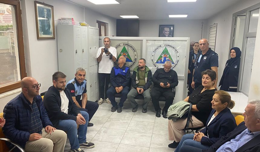 Başkan Erdem’den Zabıta Ekiplerine Tatlılı Ziyaret