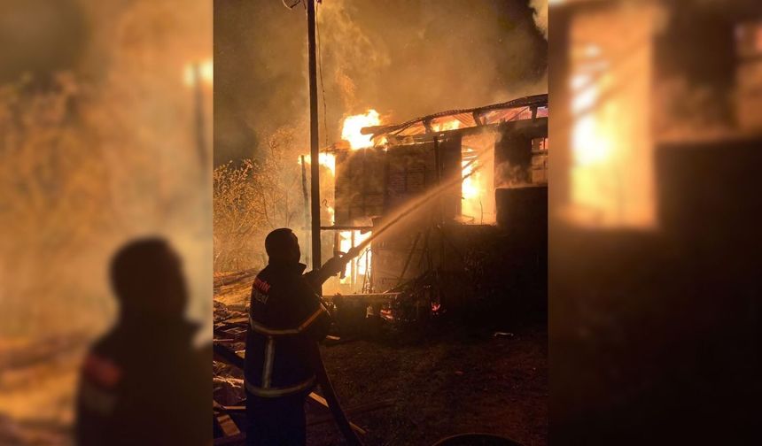 Artvin’de Gece Yangını: Mutfak Tüpünün Patlamasıyla Alevler Büyüdü