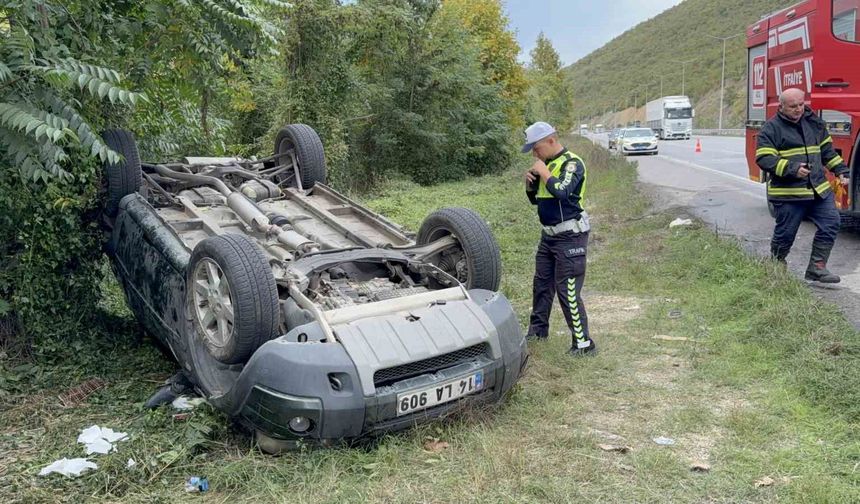 Samsun'da cip takla attı: Karı-koca yaralandı