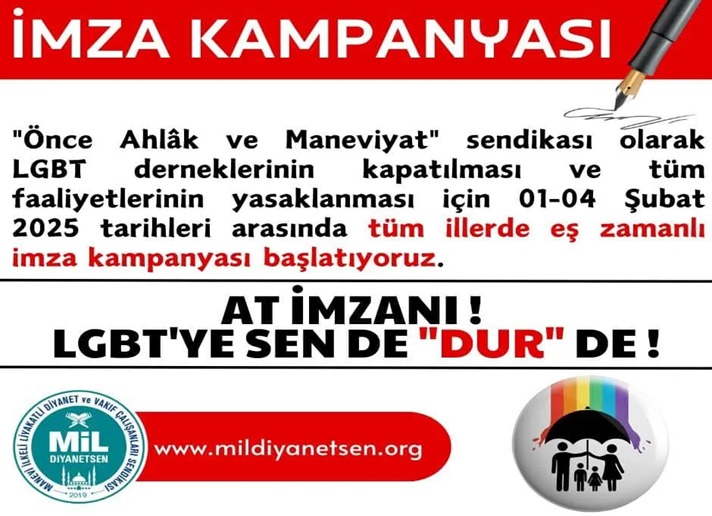 LGBT Derneklerine Kapatma İmza Kampanyası-2