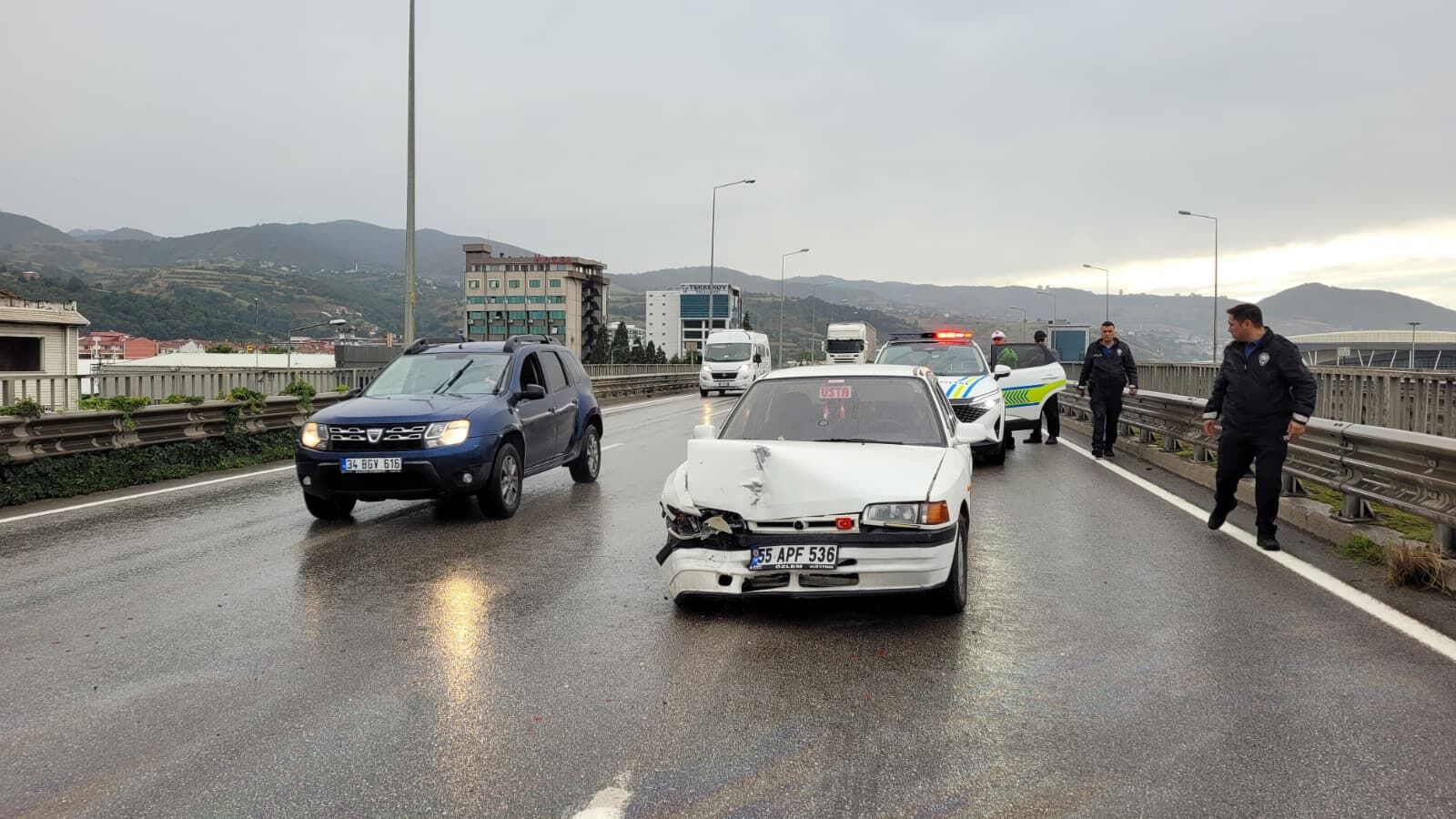Samsun'da trafik kazalarında 3 kişi yaralandı