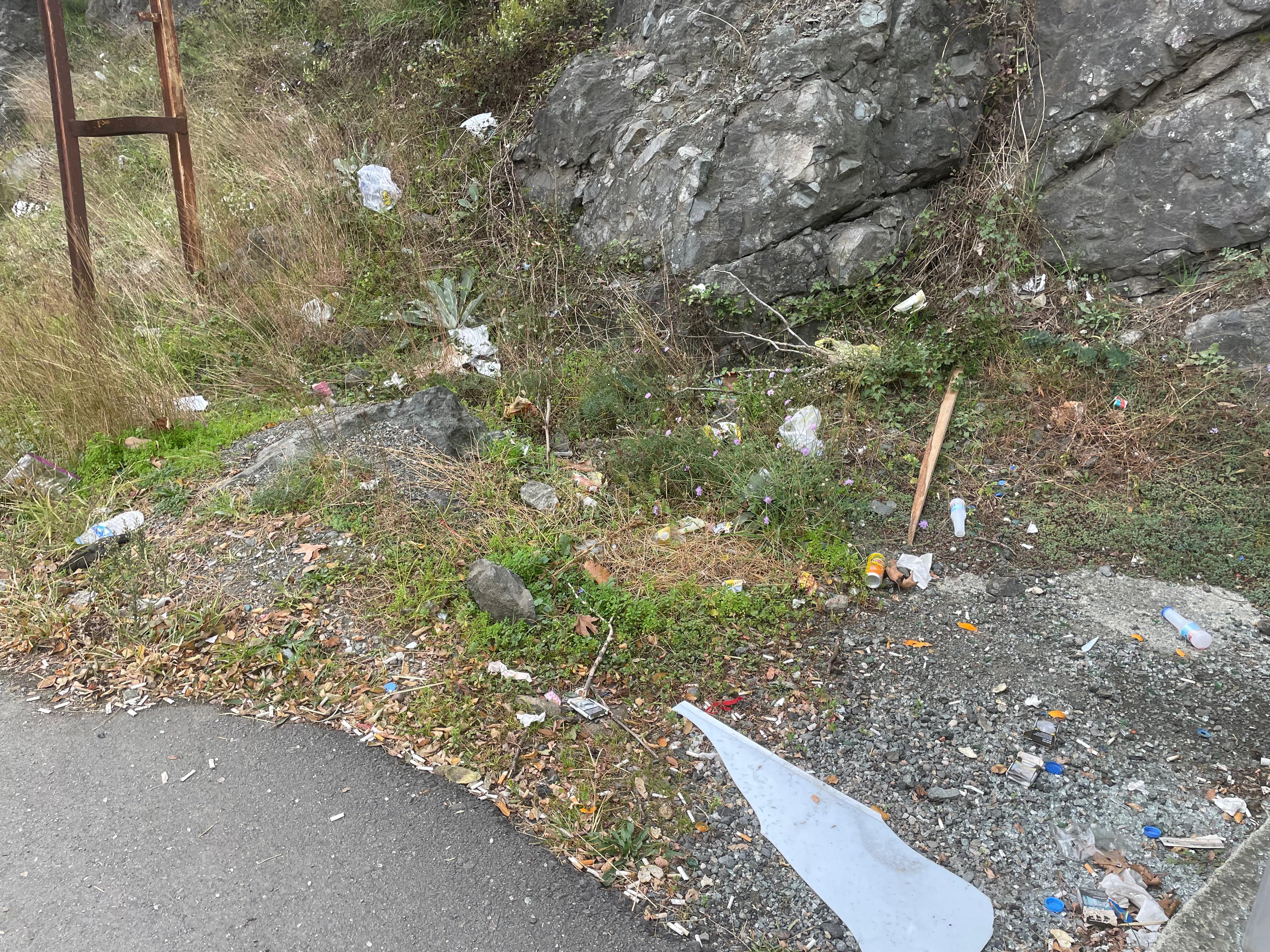 Kırık Durak Ve Çöp Görüntüsü Yoldan Geçenleri Şaşırtıyor (1)