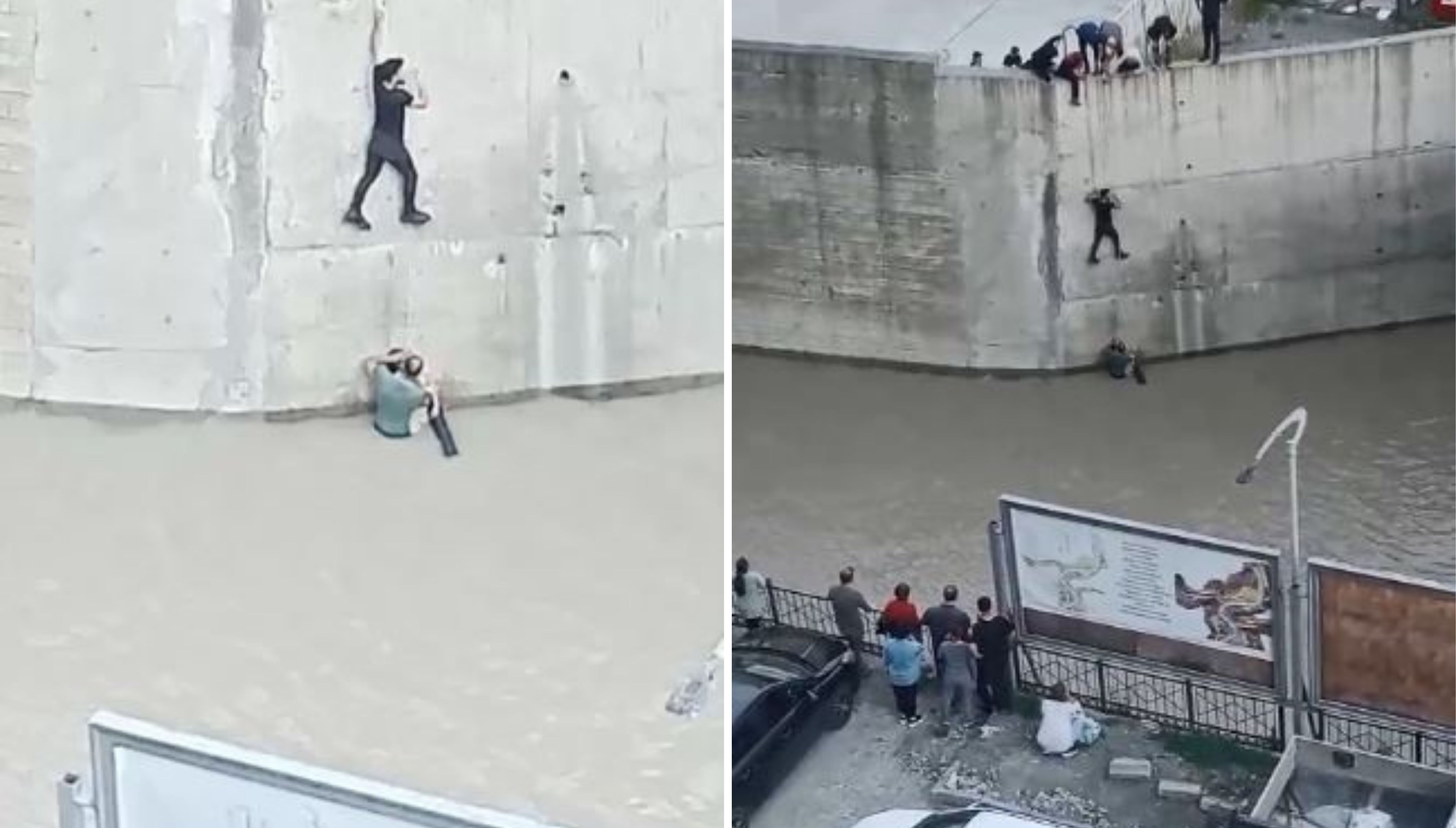 Dereye Düşen Çocuk Vatandaşların Müdahalesiyle Kurtarıldı